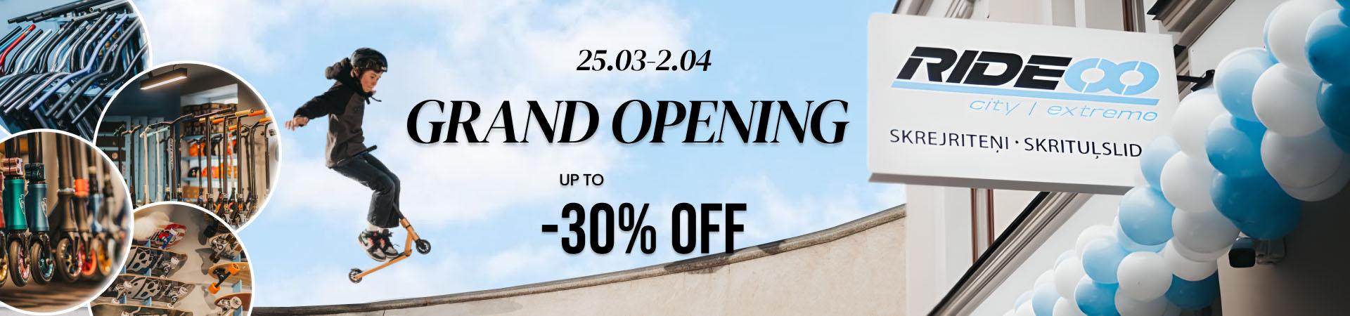 Rideoo Grand Opening from 24.03.23 till 02.04.23