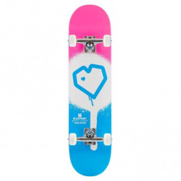 Blueprint Spray Heart V2 Complete Skateboard 7.25 Pink/Blue/White