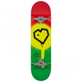 Blueprint Spray Heart V2 Complete Skateboard 8, Rasta