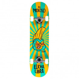 Enuff Lucha Libre Mini Complete Skateboard Yellow/Blue 7.25 x 29.5