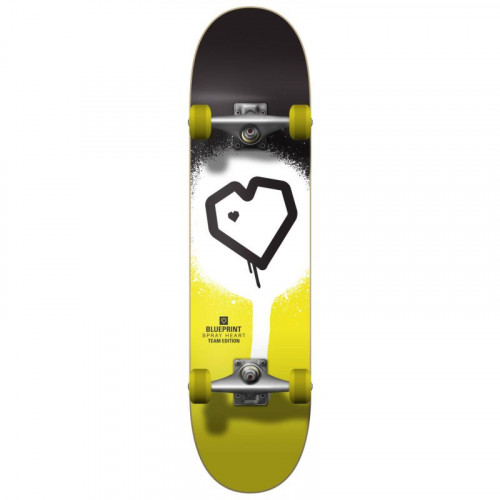 Blueprint Spray Heart V2 Complete Skateboard Black/Yellow — get for an attractive price ⋙ Rideoo