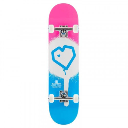 Fantasie bruiloft wond Blueprint Spray Heart V2 Complete Skateboard 7.25 Pink/Blue/White — get for  an attractive price ⋙ Rideoo