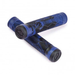 Fuzion Hex Pro Scooter Grips Black/Blue Swirl