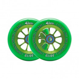 River Naturals Glide Pro Scooter Wheel 2-Pack 110mm, Emerald