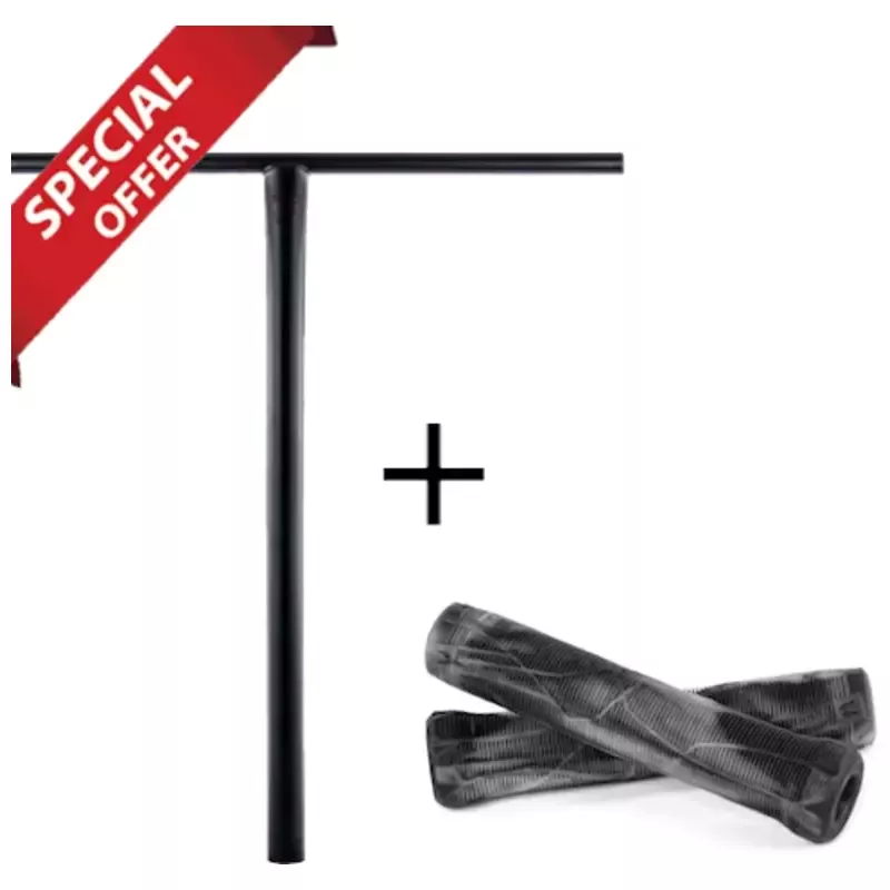 Ethic Bar Tenacity V2 67 High Black + Ethic Slim Grips Glow/Black Mix