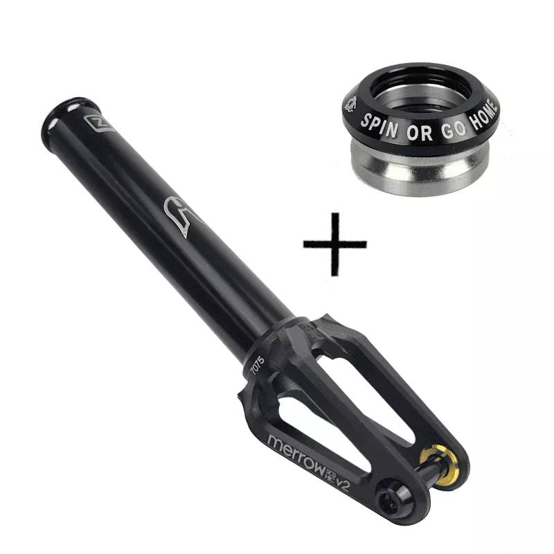 Ethic DTC Merrow Fork HIC/SCS V2 Black + Union Headset Spin Or Home Black