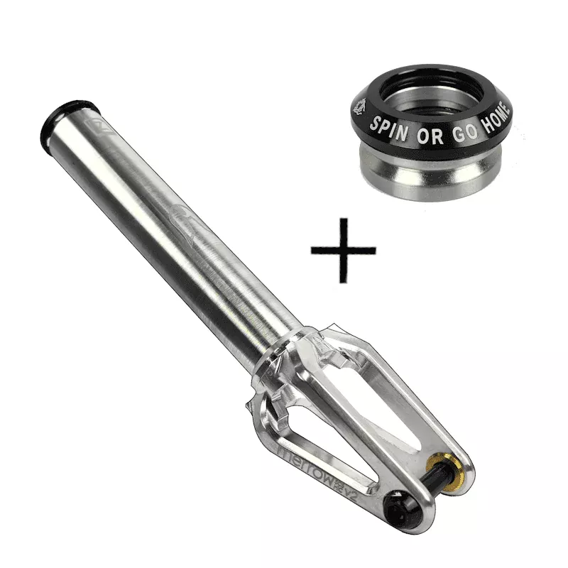 Ethic DTC Merrow Fork HIC/SCS V2 Polished + Union Headset Spin Or Home Black