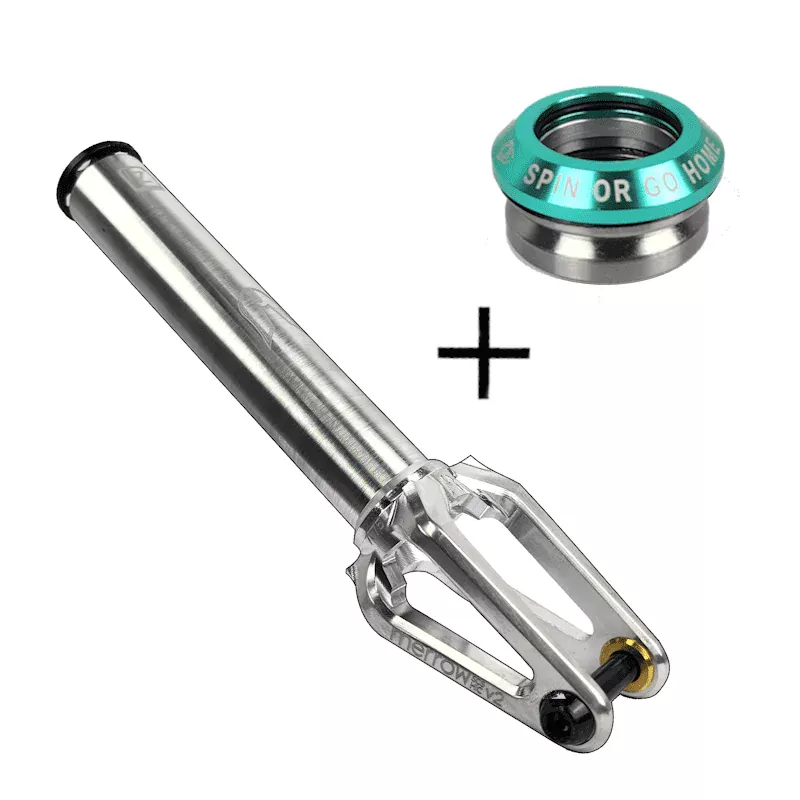 Ethic DTC Merrow Fork HIC/SCS V2 Polished + Union Headset Spin Or Home Mint