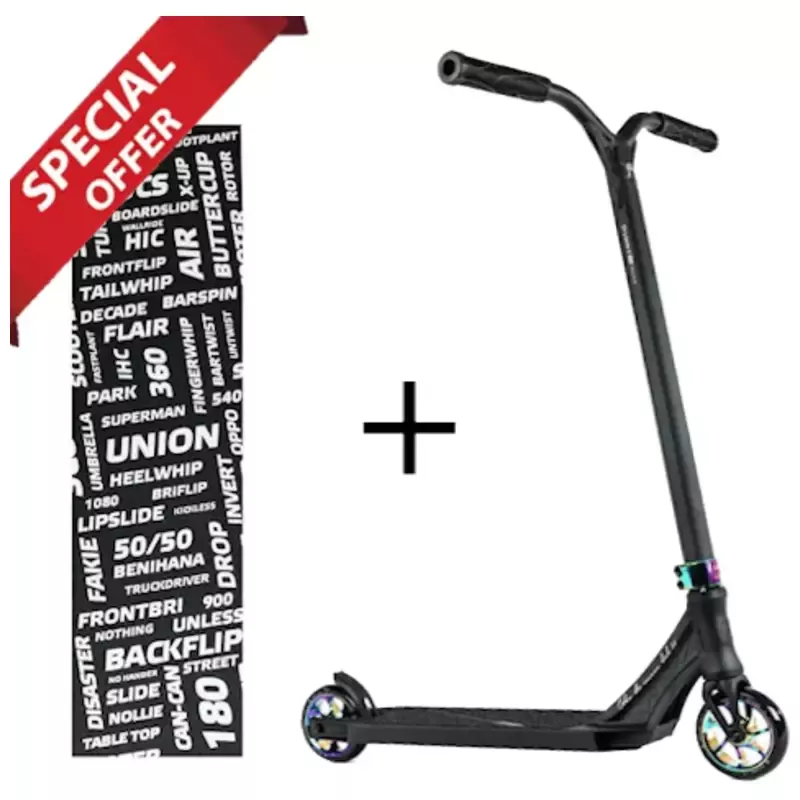 Ethic Erawan V2 Complete Pro Scooter M Neochrome + Union Griptape Trick Bomb
