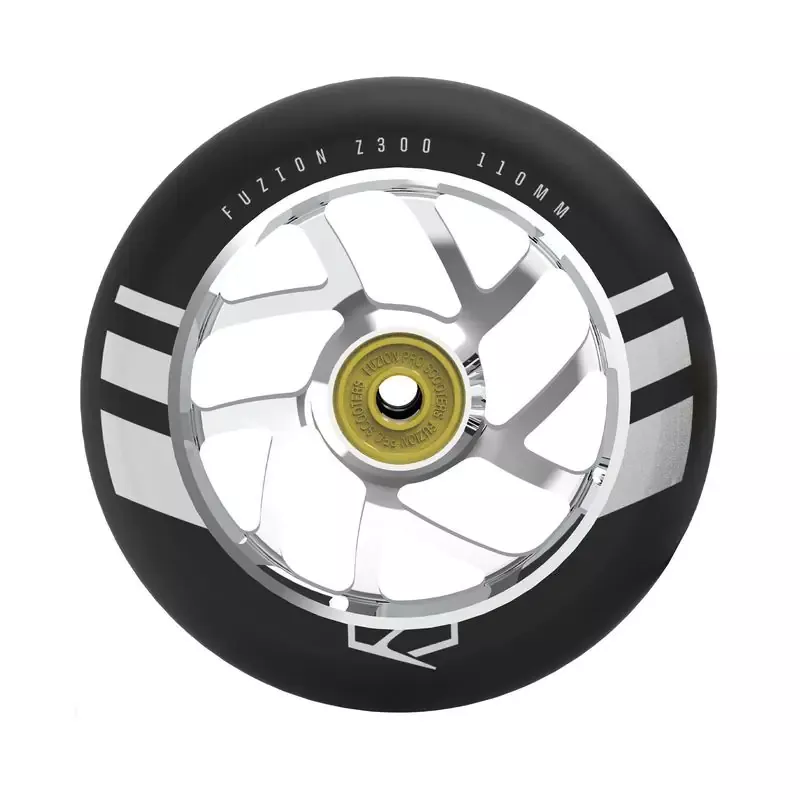Fuzion Flight Pro Scooter Wheels 110mm Silver/Black