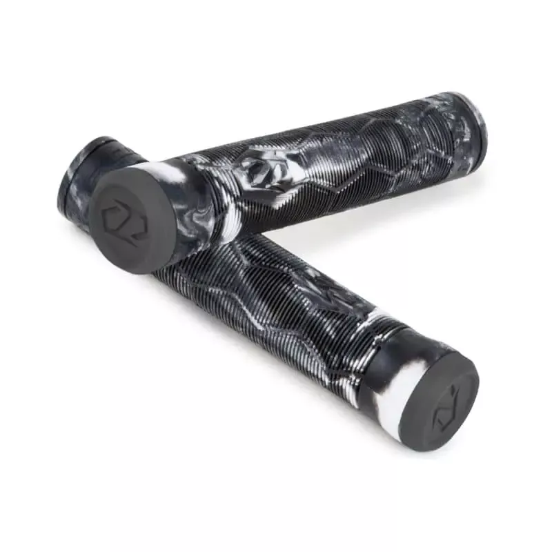 Fuzion Hex Pro Scooter Grips Black/White Swirl