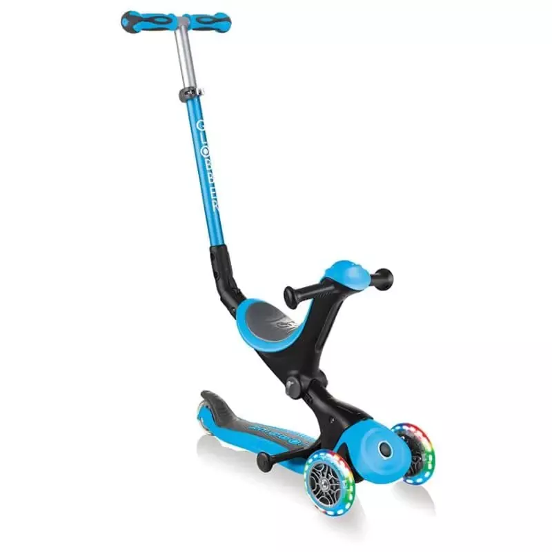 Globber Scooter for Kids GO UP Deluxe Lights Sky Blue — get for an