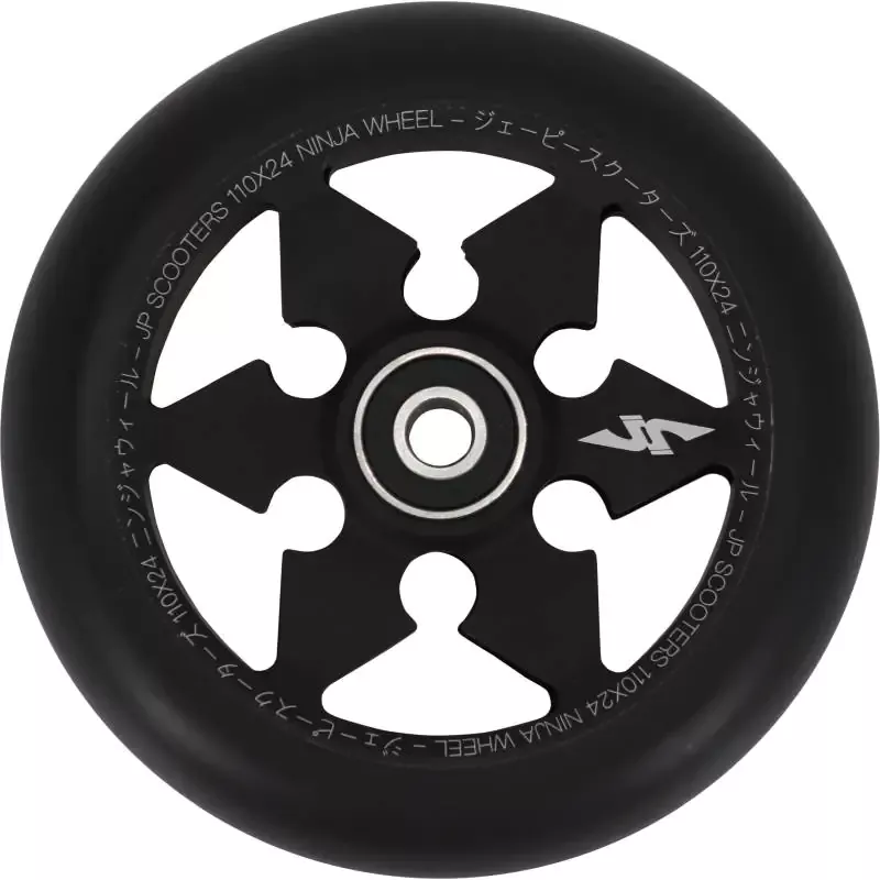 JP Ninja 6-Spoke Pro Scooter Wheel 110mm Black — get for an