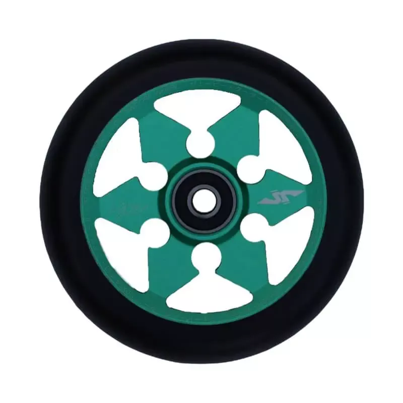 JP Ninja 6-Spoke Pro Scooter Wheel 110mm Green — get for an