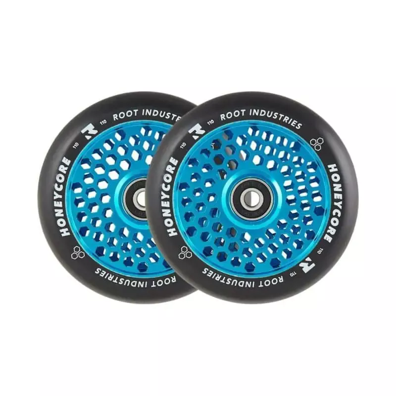 Root Honeycore Black 2-pack Pro Scooter Wheels 110mm Blue