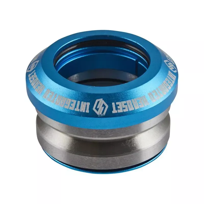 Striker Integrated Headset for Scooters Blue Chrome