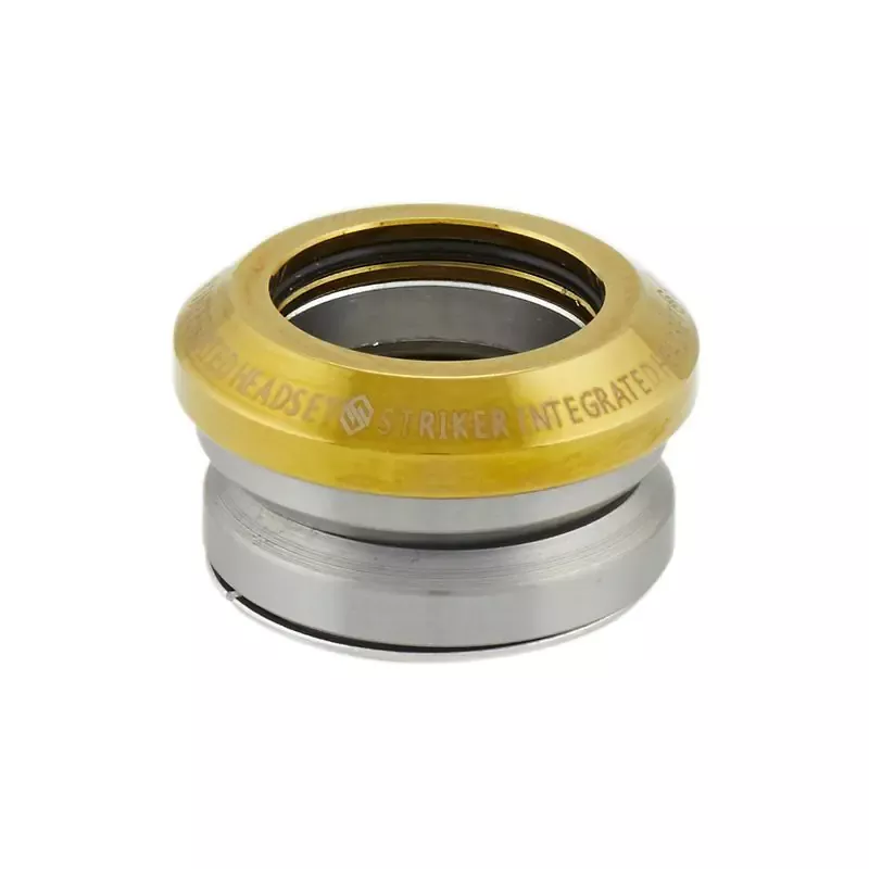 Striker Integrated Headset for Scooters Gold Chrome