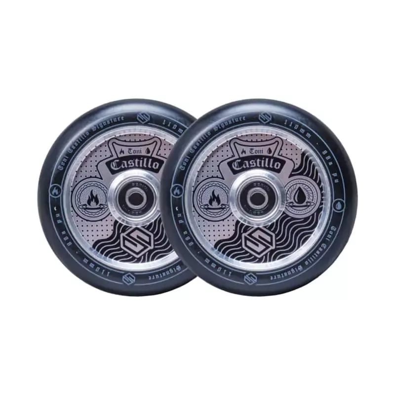 Striker Toni Castillo Pro Scooter Wheels 2-Pack 110mm Raw/Black