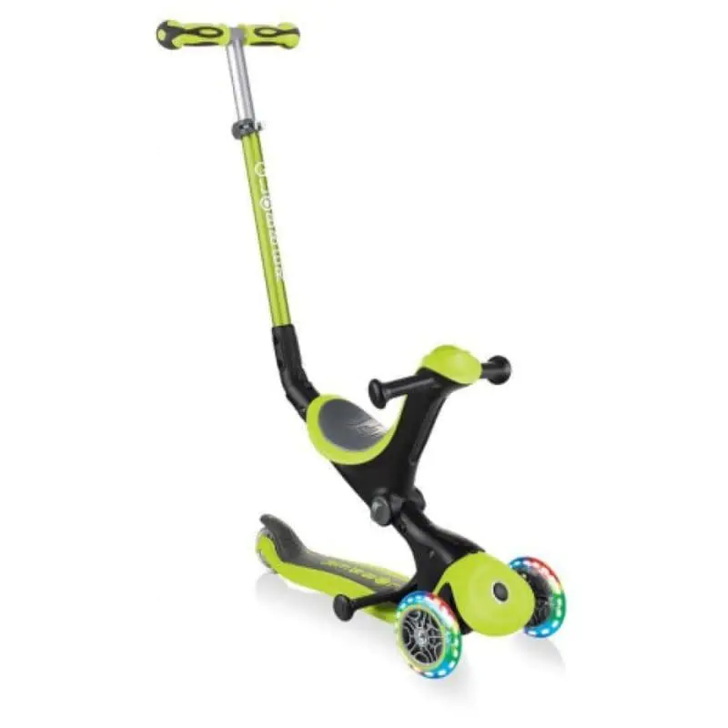 Globber Scooter for Kids GO UP Deluxe Lights Lime Green — get for