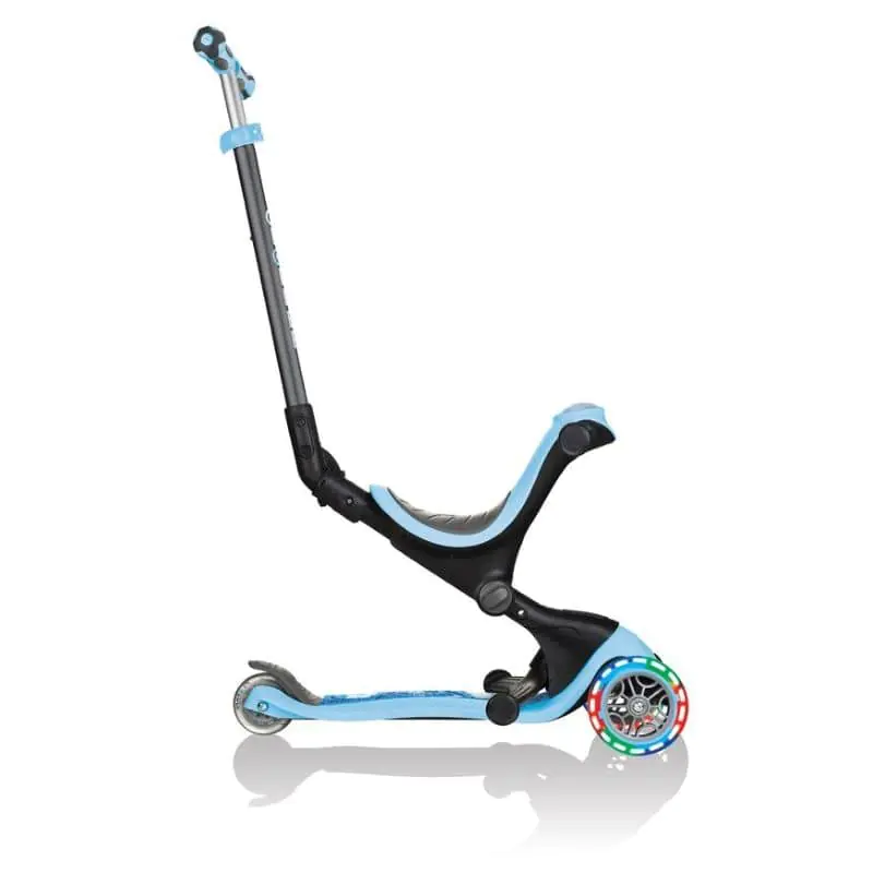 Globber Scooter for Kids GO UP Deluxe Lights Pastel Blue