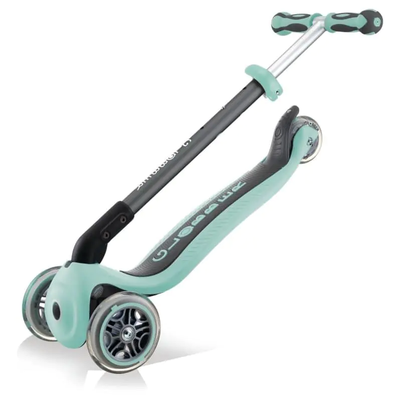 Globber Scooter for Kids GO UP Deluxe Lights Pastel Mint