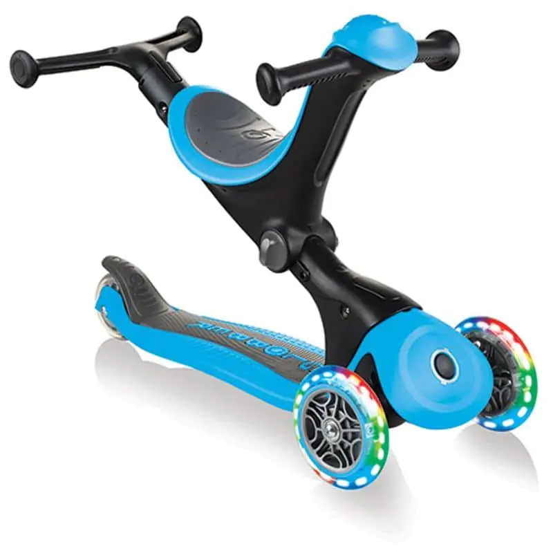 Globber Scooter for Kids GO UP Deluxe Lights Sky Blue — get