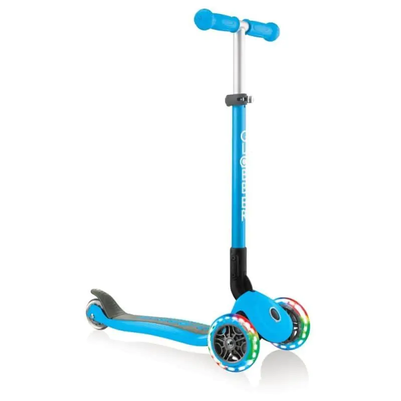 【箱付・未使用】GLOBBER PRIMO foldable lightsブルー Globber Scooter for Kids Primo Foldable Sky Blue Lights