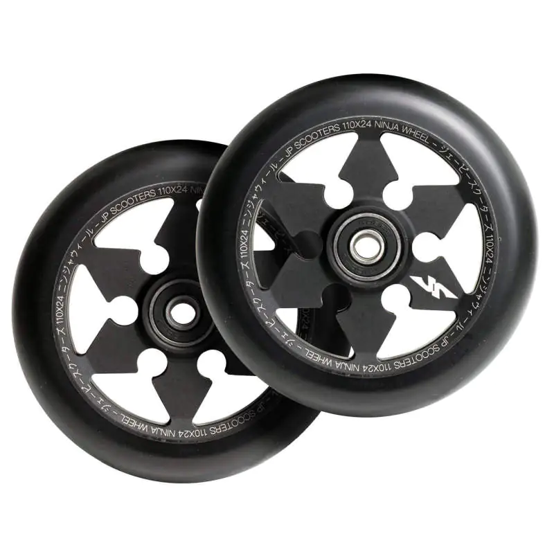 JP Ninja 6-Spoke Pro Scooter Wheel 110mm Black — get for an